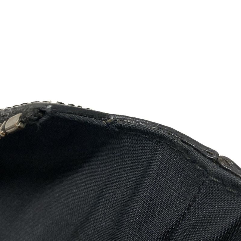 Gucci Shoulder Bag GG Pattern Sherry (web) 189752 Black Leather