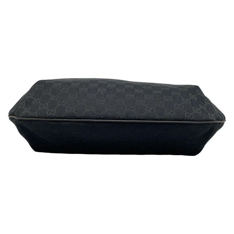 Gucci Shoulder Bag GG Pattern Sherry (web) 189752 Black Leather