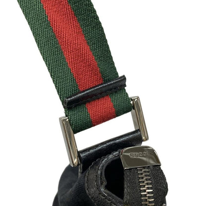 Gucci Shoulder Bag GG Pattern Sherry (web) 189752 Black Leather