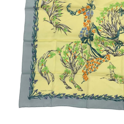 Hermes Hd'origny Blooming Horse Silk Scarf Multicolor