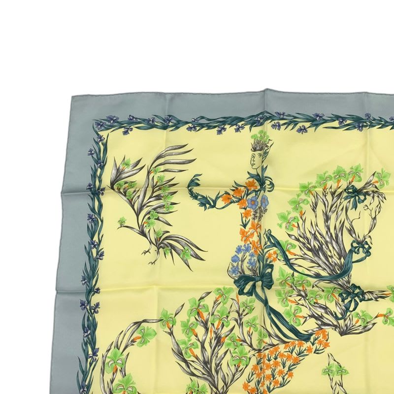 Hermes Hd'origny Blooming Horse Silk Scarf Multicolor