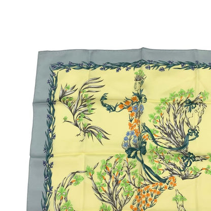 Hermes Hd'origny Blooming Horse Silk Scarf Multicolor
