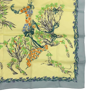 Hermes Hd'origny Blooming Horse Silk Scarf Multicolor
