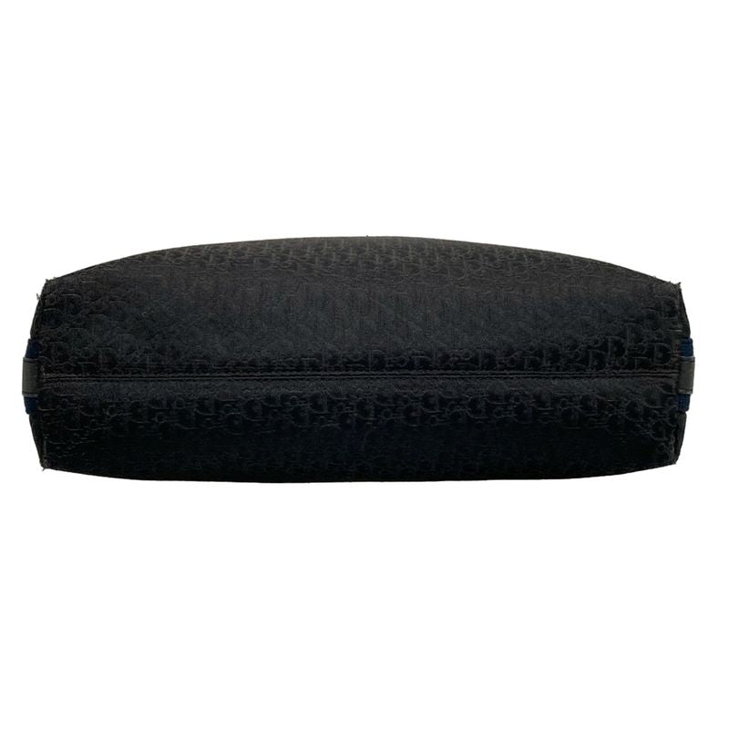 DIOR Christian Dior Shoulder Bag Street Chic Trotter Black X Blue Leather