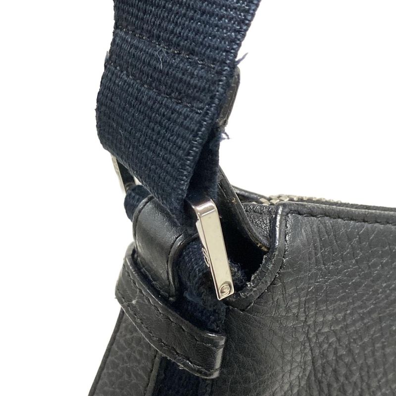 DIOR Christian Dior Shoulder Bag Street Chic Trotter Black X Blue Leather