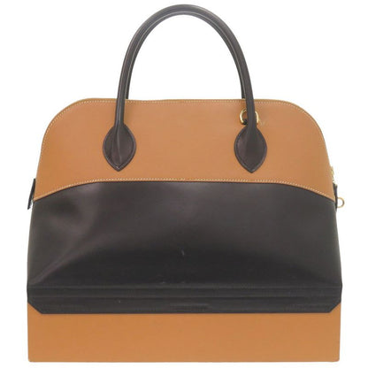 Hermes Macpherson Box Calf Vauchamonie Black Gold Bicolor Hardware
