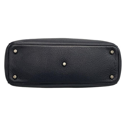 DIOR Christian Dior Tote Bag Diorissimo Dark Navy Silver Hardware Leather