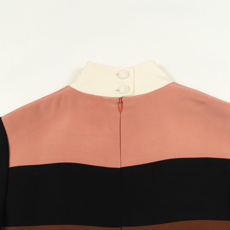 Fendi Dress Black Orange Rayon Silk