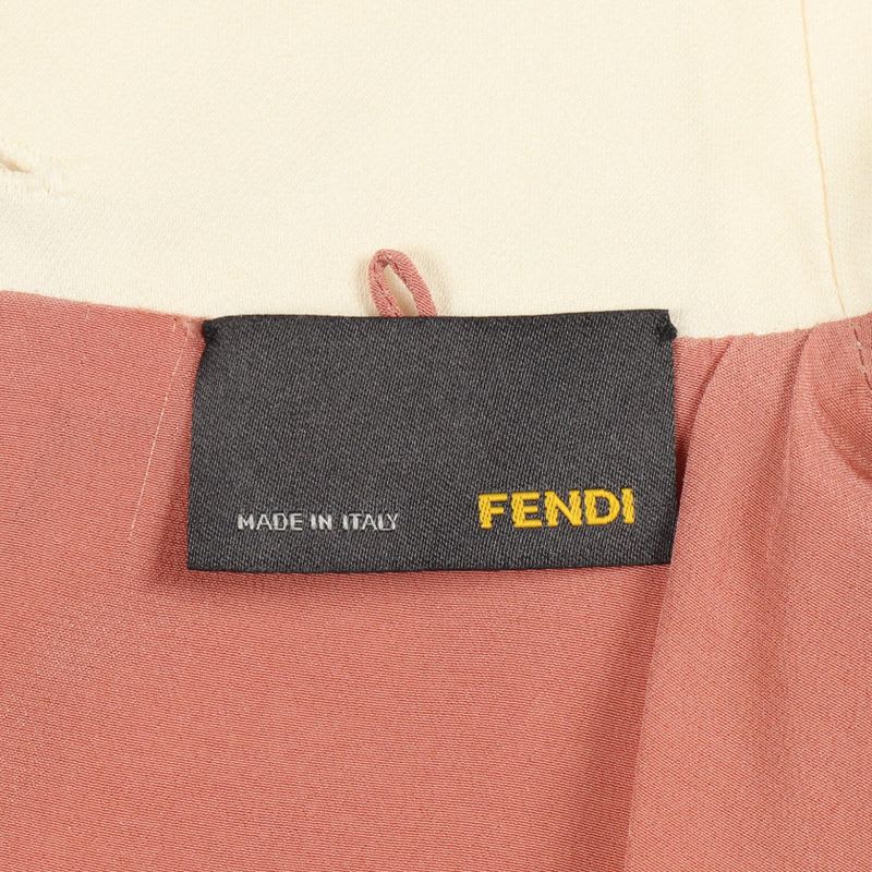 Fendi Dress Black Orange Rayon Silk