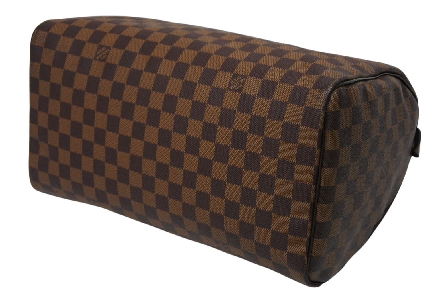 Louis Vuitton Speedy 35 Damier Azur Handbag Brown Beige — view 6