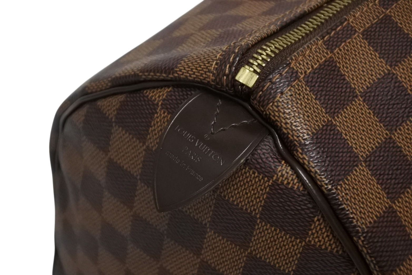 Louis Vuitton Speedy 35 Damier Azur Handbag Brown Beige — view 4