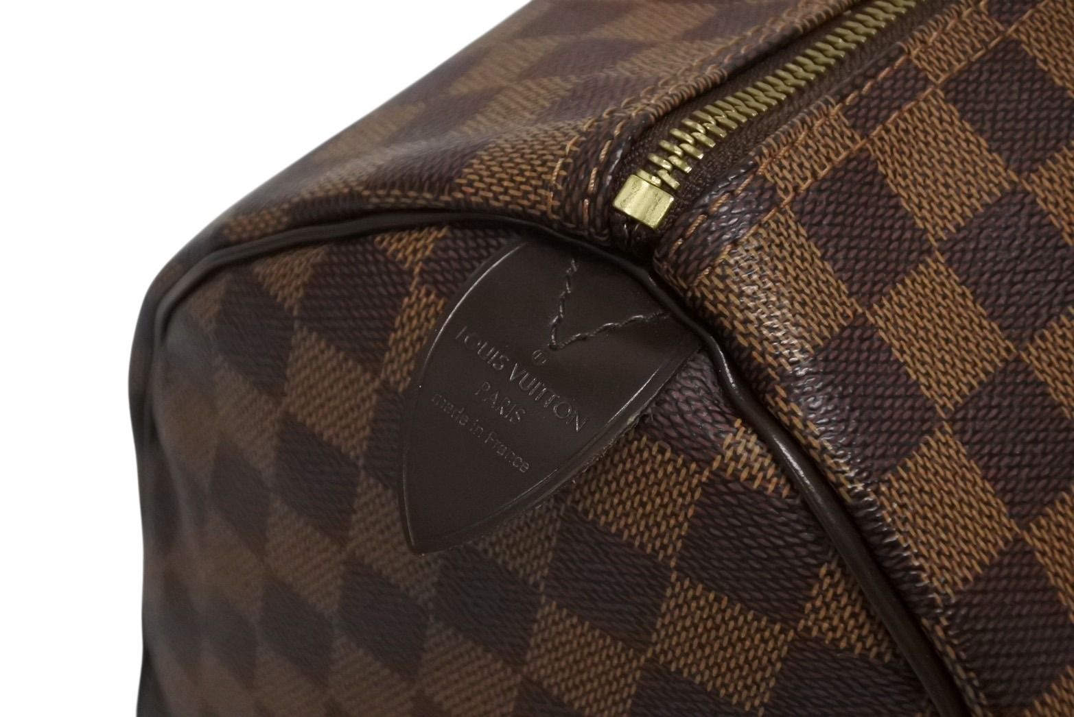 Louis Vuitton Speedy 35 Damier Azur Handbag Brown Beige — view 4