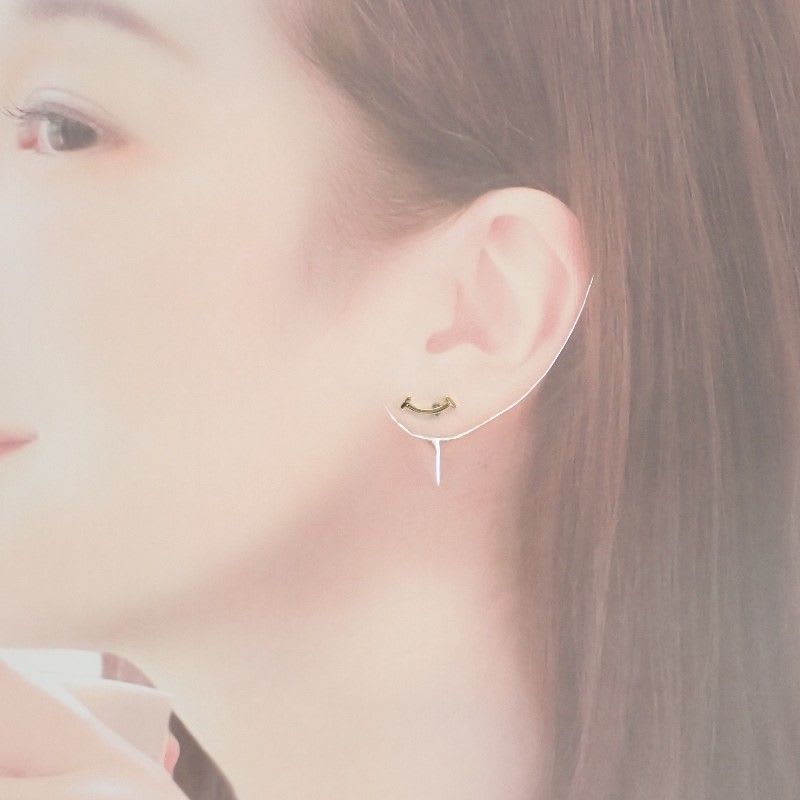 Tiffany & Co Smile Mini Earrings 18K Yellow Gold Women's