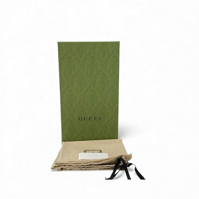 Gucci Loafer Leather Shoes Leather Off White Gold Unused Horsebit Flat Shoes