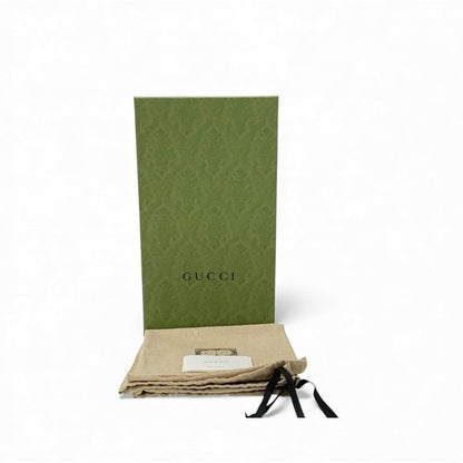 Gucci Loafer Leather Shoes Leather Off White Gold Unused Horsebit Flat Shoes