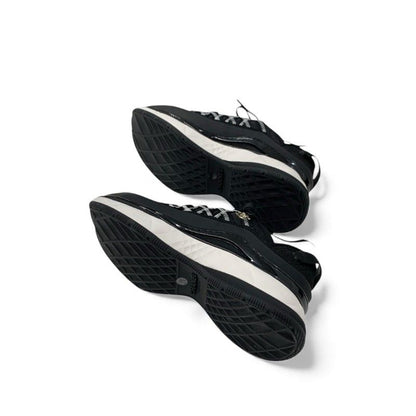 Chanel Sneakers Shoes Fabric Leather Black White Unused Here Mark