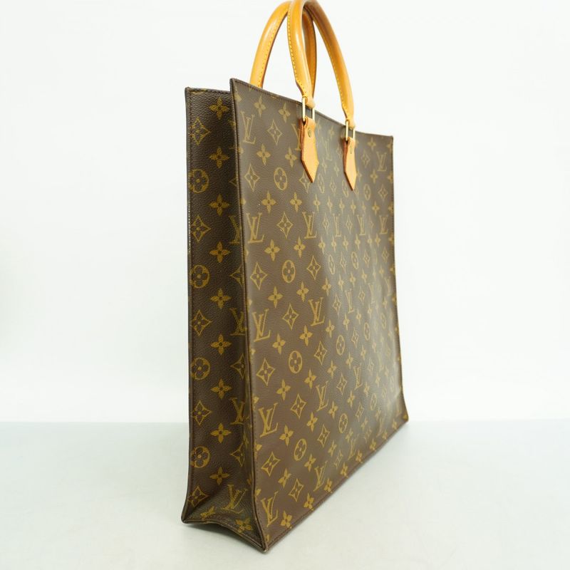 Louis Vuitton Tote Bag Monogram Sac Plastic M51140 Brown Men's Women's Unisex