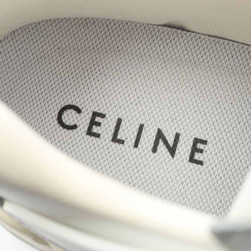 Celine Sneakers Triomphe 361554995c00dp44 White Gray Beige Leather Sneakers