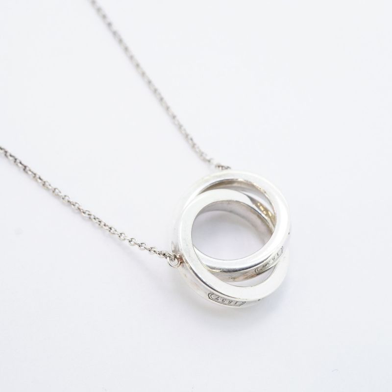 Tiffany & Co Necklace Interlocking Silver 925 Women's