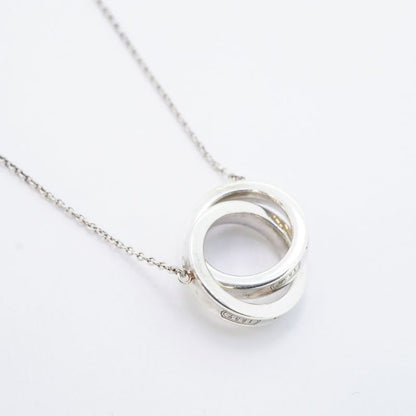 Tiffany & Co Necklace Interlocking Silver 925 Women's