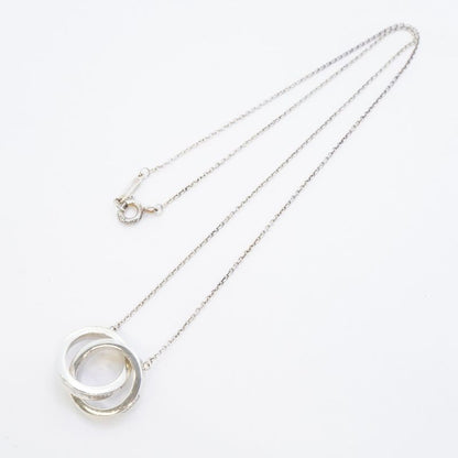 Tiffany & Co Necklace Interlocking Silver 925 Women's