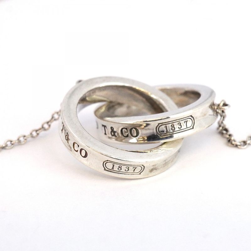 Tiffany & Co Necklace Interlocking Silver 925 Women's
