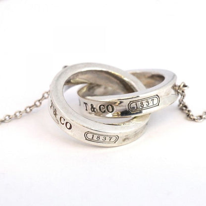 Tiffany & Co Necklace Interlocking Silver 925 Women's