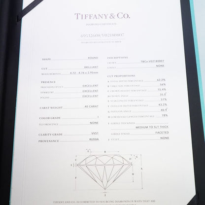 Tiffany & Co Ring Harmony Pt950 Platinum Diamond 0.40ct No 11 Ladies