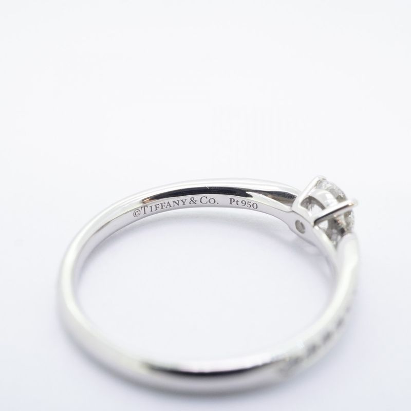 Tiffany & Co Ring Harmony Pt950 Platinum Diamond 0.40ct No 11 Ladies