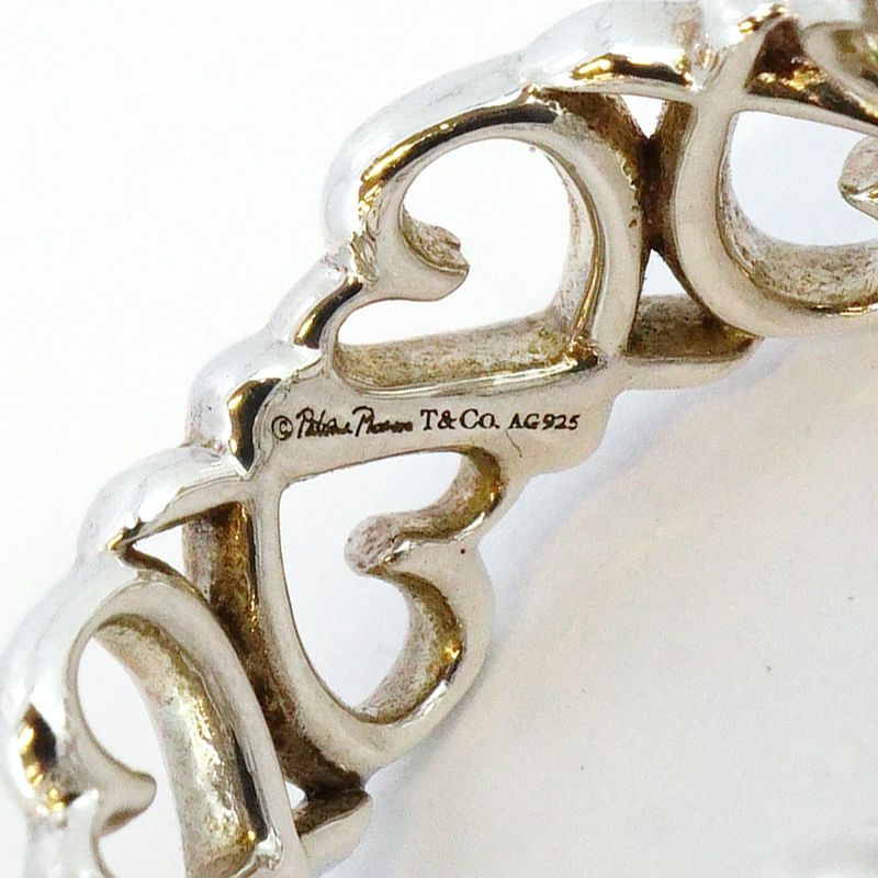 Tiffany & Co Ring Full Loving Heart Silver 925 No 12 Women's