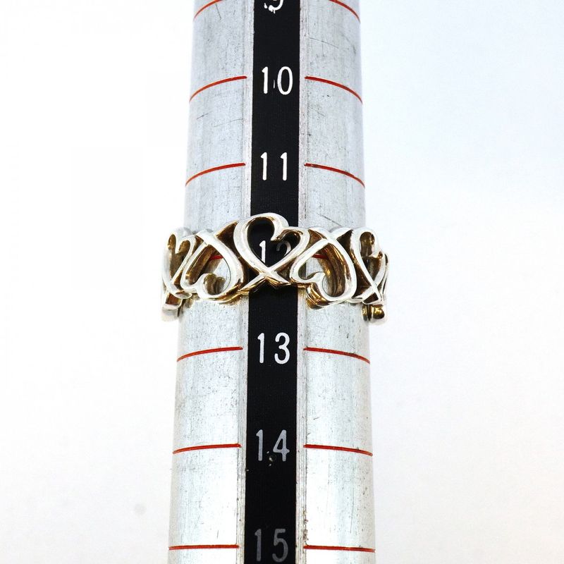 Tiffany & Co Ring Full Loving Heart Silver 925 No 12 Women's