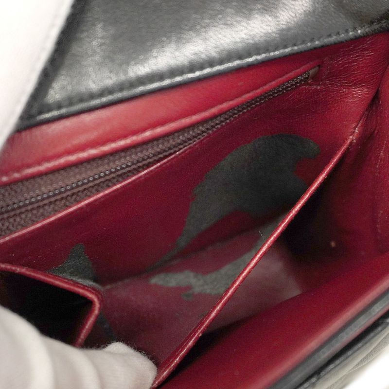 Chanel Shoulder Bag Matelasse Decacoco Lambskin Black Gold Hardware Women's