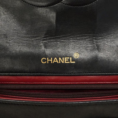 Chanel Shoulder Bag Matelasse Decacoco Lambskin Black Gold Hardware Women's