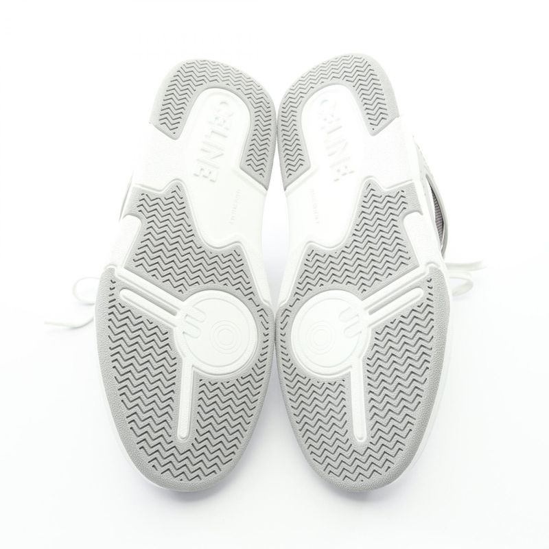 Celine Sneakers Triomphe 361554995c01dq42 White Gray Leather Sneakers Men's