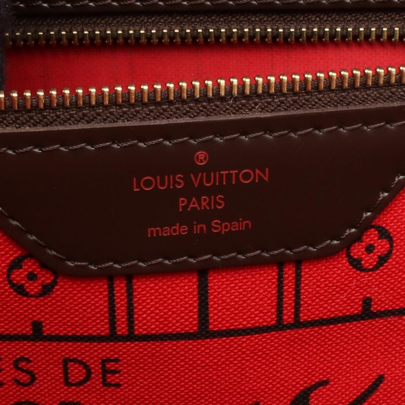 Louis Vuitton Tote Bag Neverfull MM Damier Azure N51107 PVC Coated Canvas