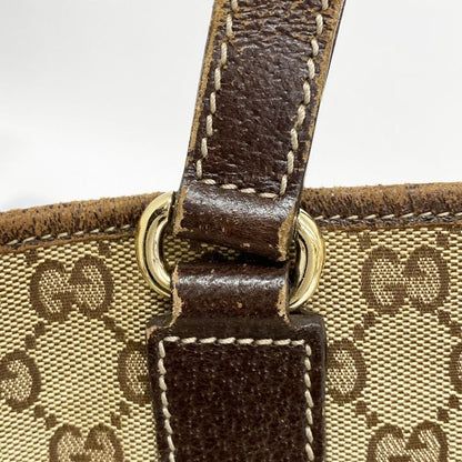 Gucci Tote Bag GG Canvas 153009 Canvas Brown Gold Hardware Ladies