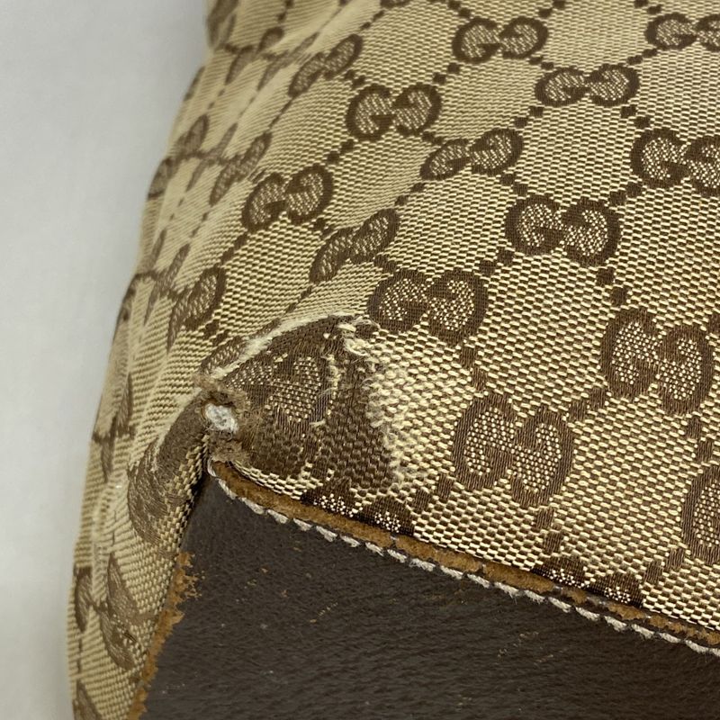 Gucci Tote Bag GG Canvas 153009 Canvas Brown Gold Hardware Ladies