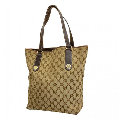 Gucci Tote Bag GG Canvas 153009 Canvas Brown Gold Hardware Ladies