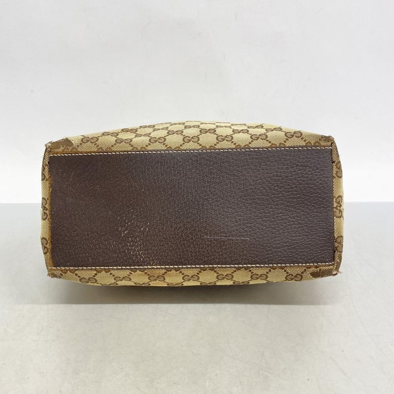 Gucci Tote Bag GG Canvas 153009 Canvas Brown Gold Hardware Ladies