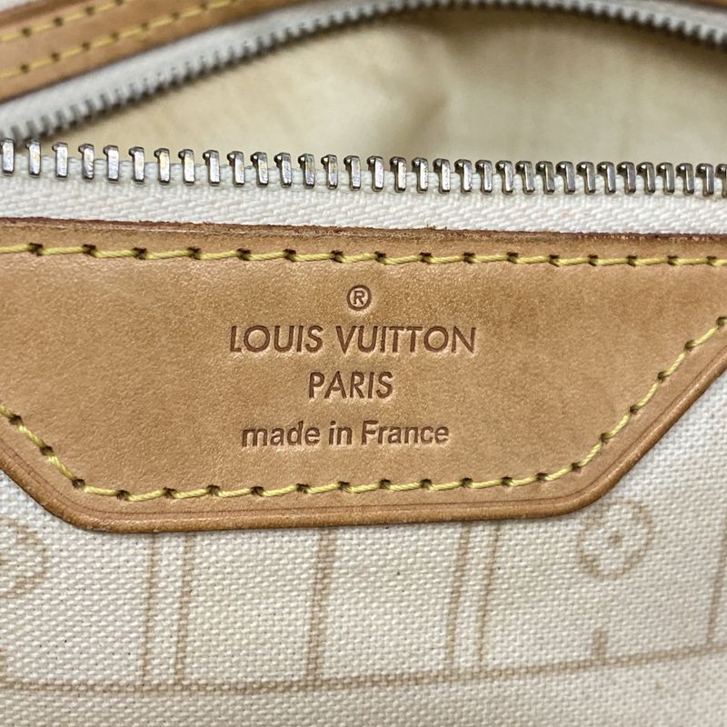 Louis Vuitton Tote Bag Damier Azure Neverfull MM N51107 White Ladies