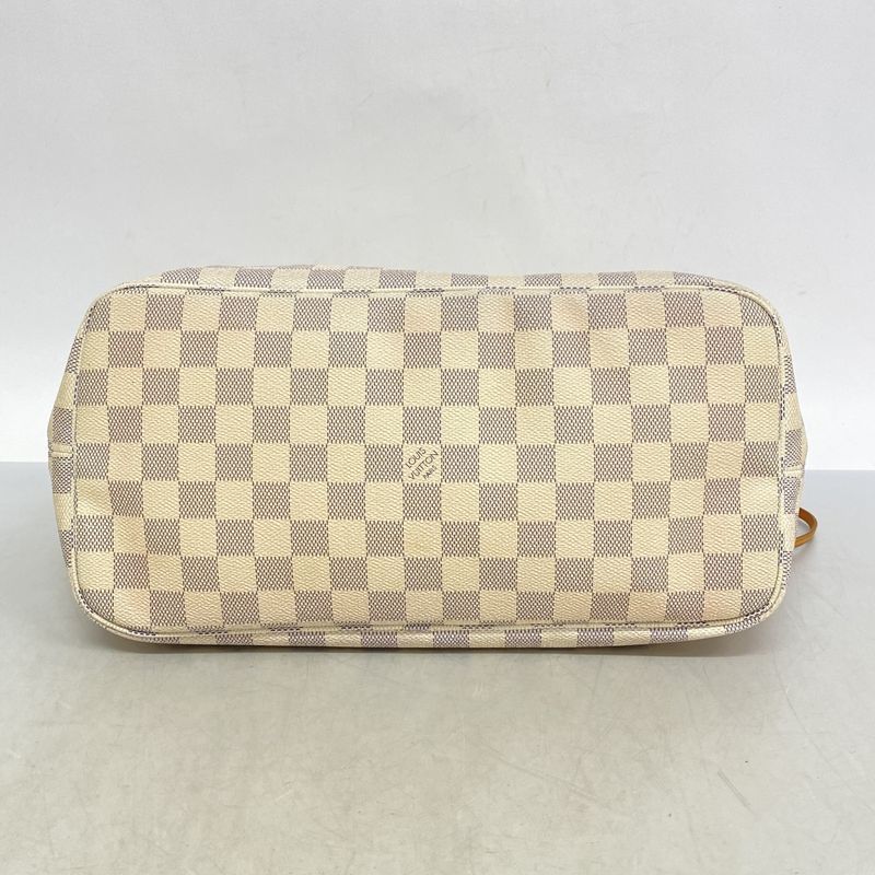 Louis Vuitton Tote Bag Damier Azure Neverfull MM N51107 White Ladies
