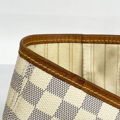 Louis Vuitton Tote Bag Damier Azure Neverfull MM N51107 White Ladies