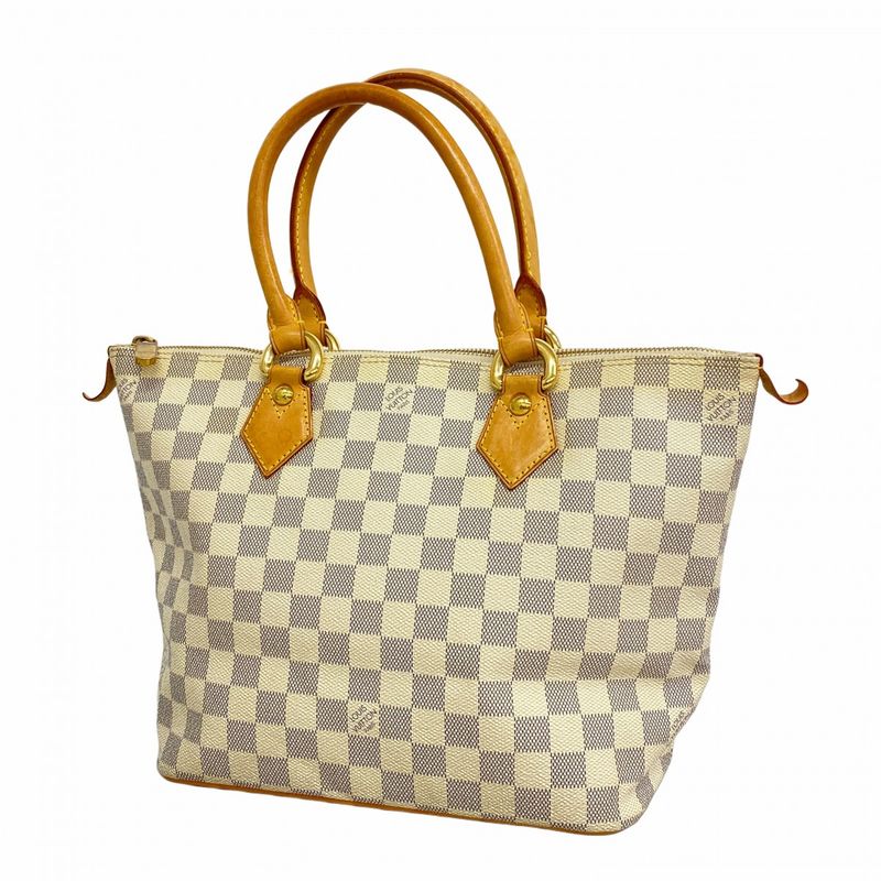 Louis Vuitton Tote Bag Damier Azure Saleya PM N51186 White Ladies