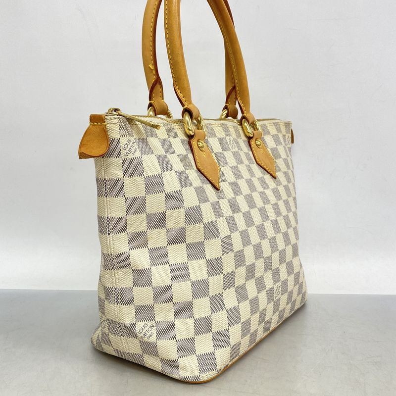 Louis Vuitton Tote Bag Damier Azure Saleya PM N51186 White Ladies