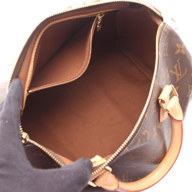 Louis Vuitton Handbag Speedy 30 Monogram M41108 PVC Coated Canvas Leather