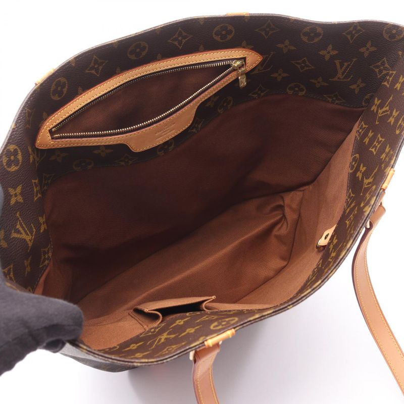 Louis Vuitton Tote Bag Sac Shopping Monogram M51108 PVC Coated Canvas Leather