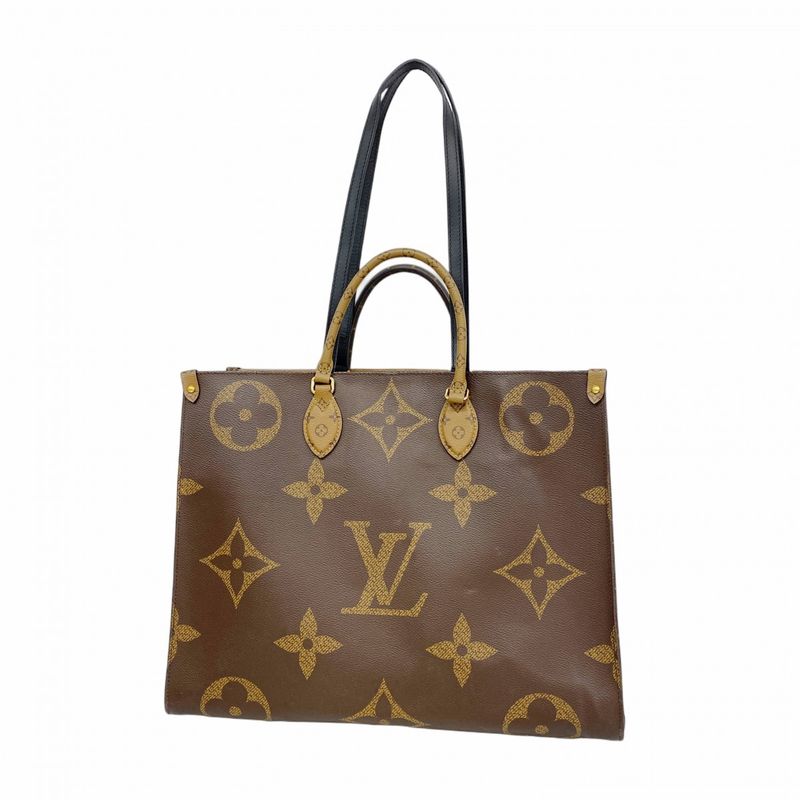 Louis Vuitton Tote Bag Monogram Giant Reverse On The Go GM M44576 Brown 2way