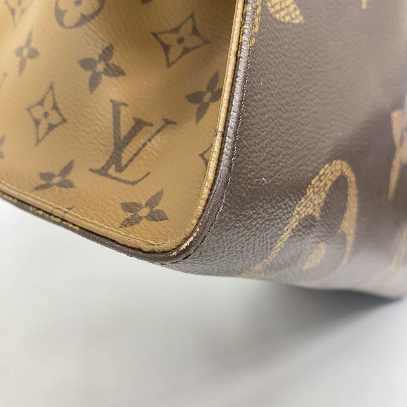 Louis Vuitton Tote Bag Monogram Giant Reverse On The Go GM M44576 Brown 2way