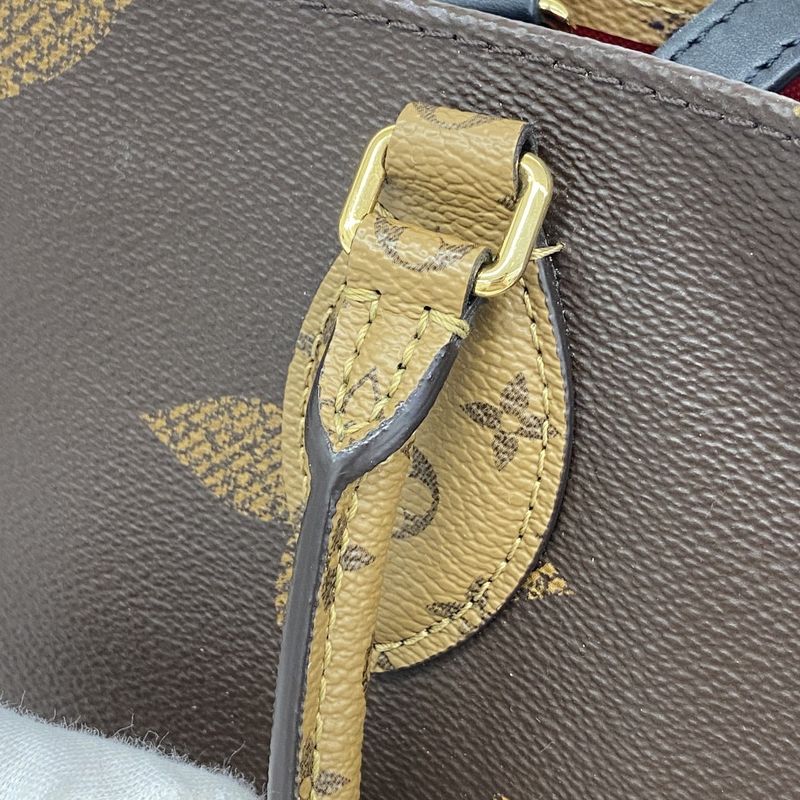 Louis Vuitton Tote Bag Monogram ・giant Reverse On The Go MM M45039 Brown 2way