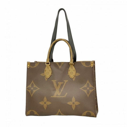Louis Vuitton Tote Bag Monogram ・giant Reverse On The Go MM M45039 Brown 2way